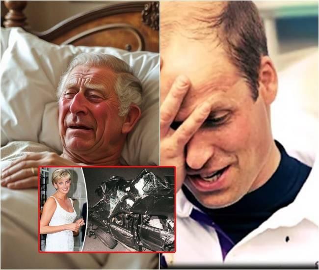 Tragic News : Filled with remorse, King Charles finally confessed to William as he lay in his hospital bed: “Diana’s accident was not an accident; I am sorry…”