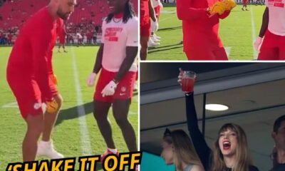 🔥HOT: Ahead of the game against the Chicago Bears, Travis Kelce set the whole stadium on fire when he suddenly ‘busted out’ a charming dance, and in that very moment, fans immediately discovered the special message the player was sending straight to his fiancée – Taylor Swift, making everyone melt 👇👇👇